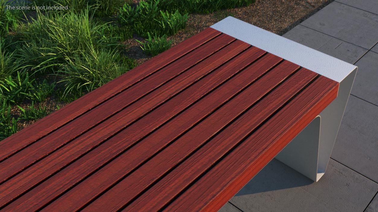 3D Steel Park Bench Radium model