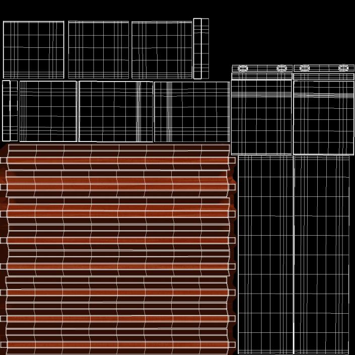 3D Steel Park Bench Radium model