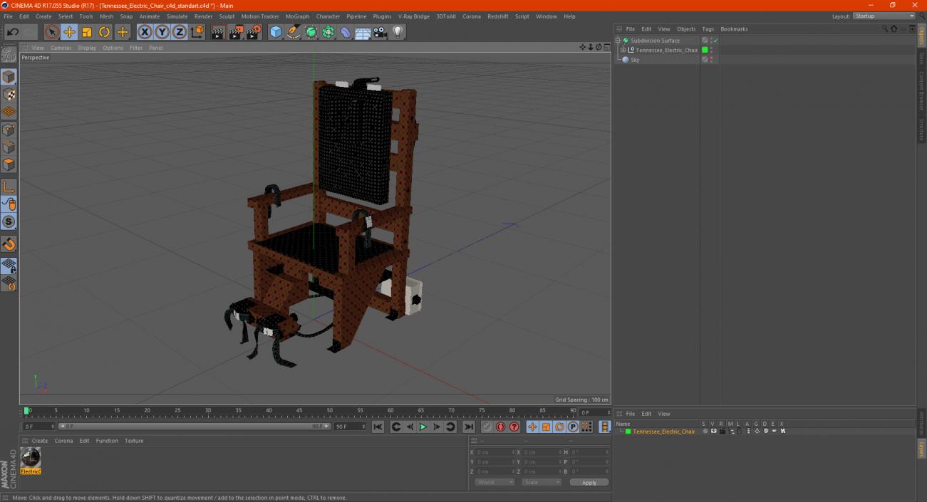 Tennessee Electric Chair 3D model