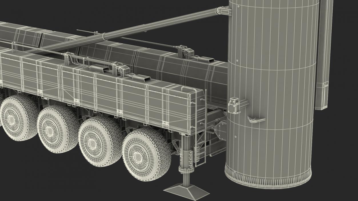 Dongfeng-41 ICBM Launch Vehicle Dusty Rigged 3D model