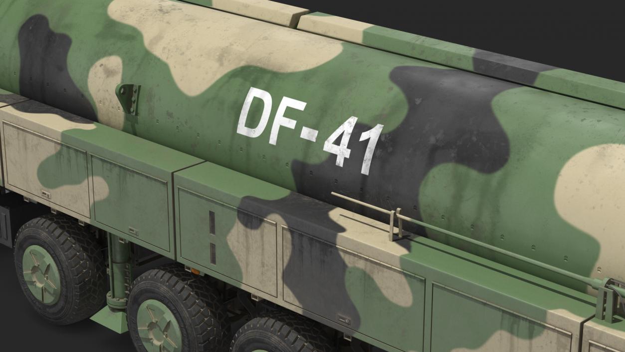 Dongfeng-41 ICBM Launch Vehicle Dusty Rigged 3D model