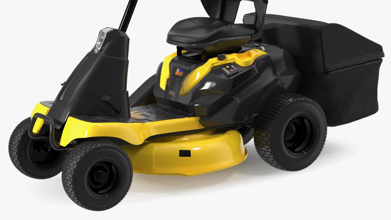 3D Electric Riding Lawn Mower with Bagger model