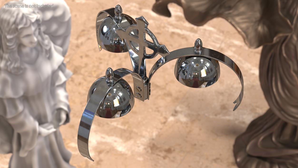 Silver Liturgical Bell 3D