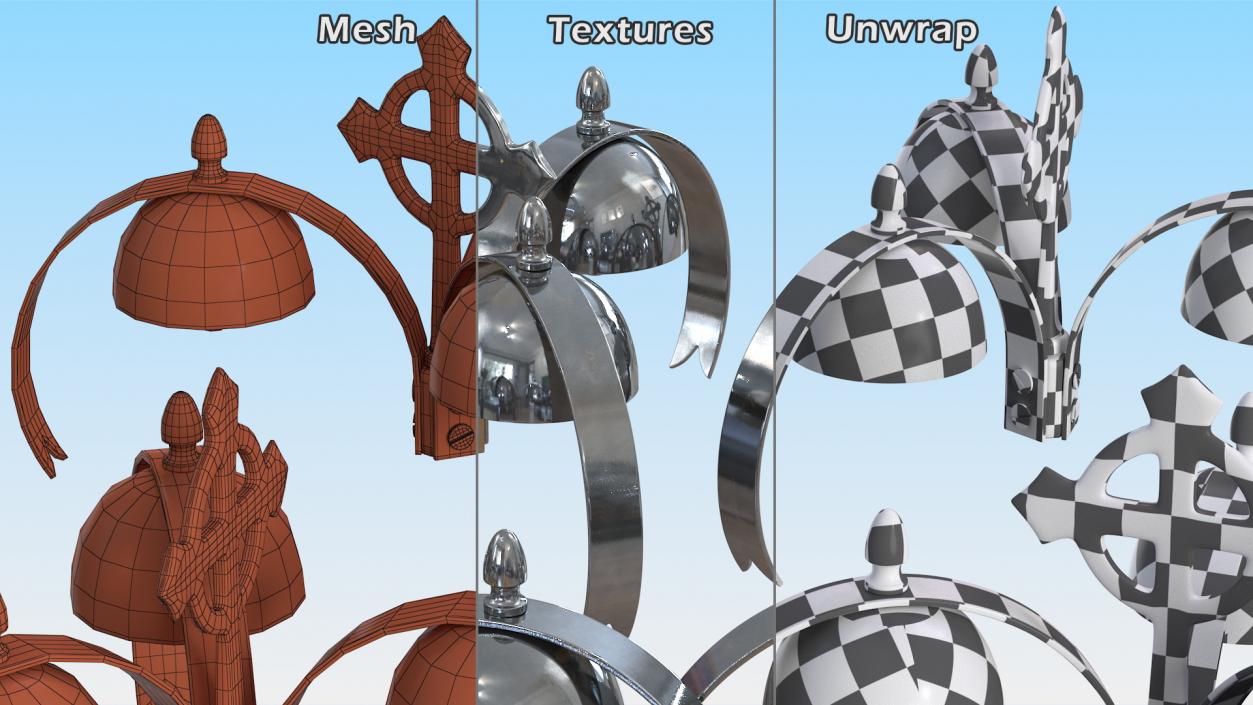 Silver Liturgical Bell 3D