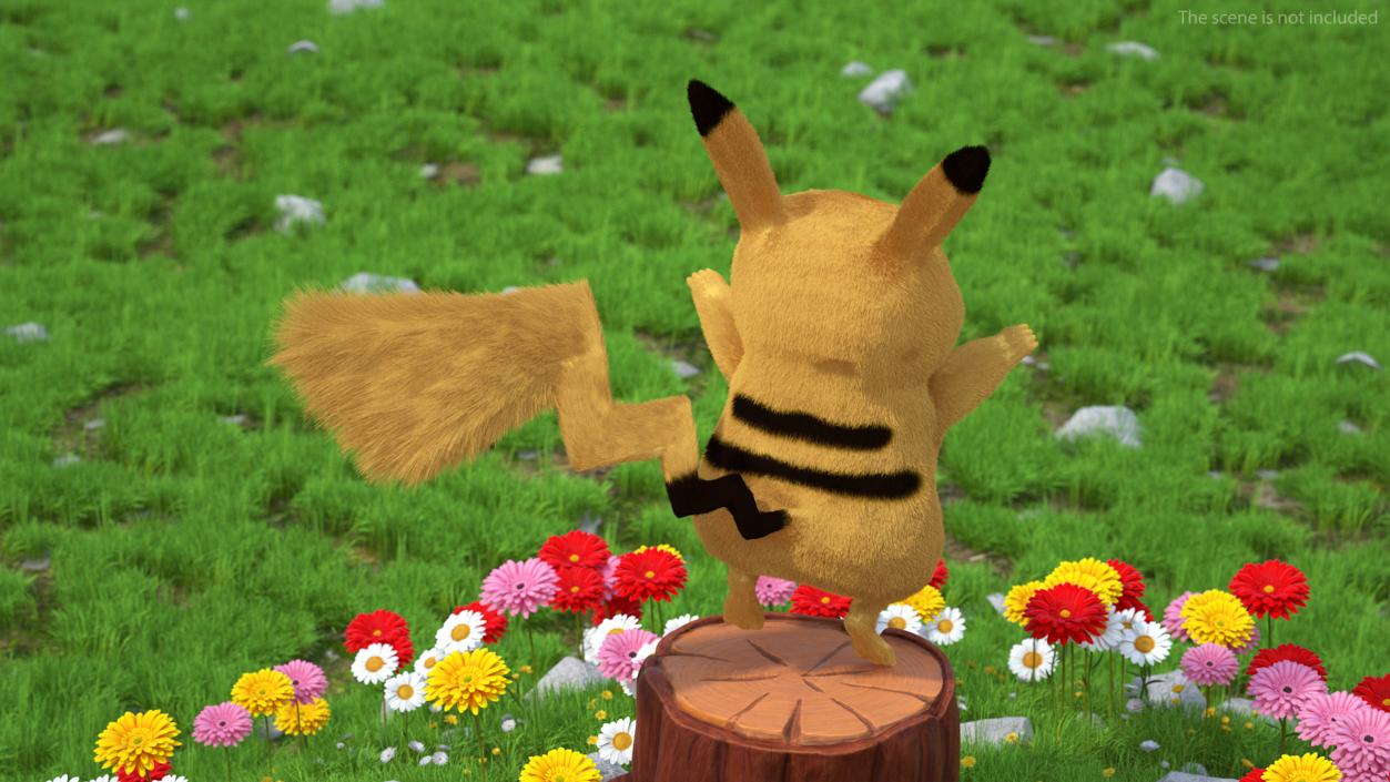 3D Pikachu Fur Rigged model