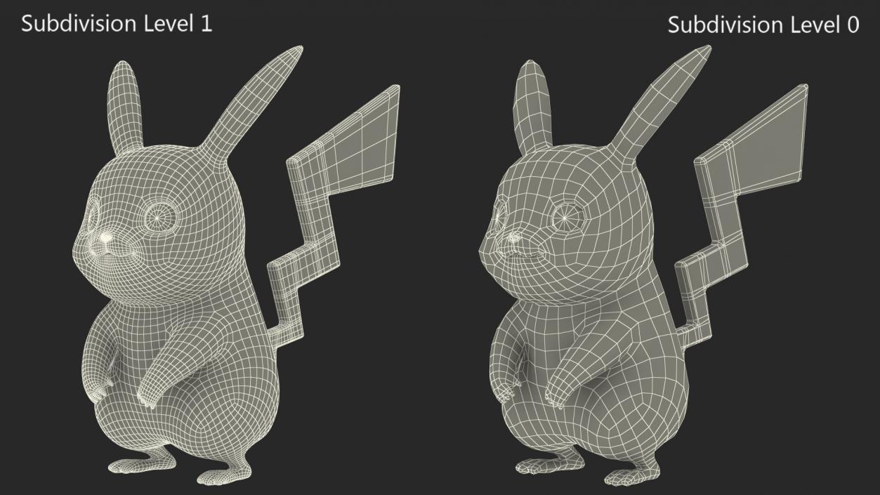 3D Pikachu Fur Rigged model