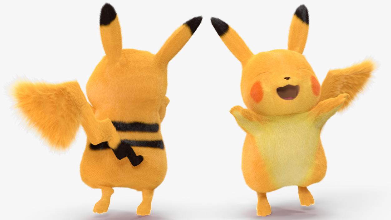 3D Pikachu Fur Rigged model