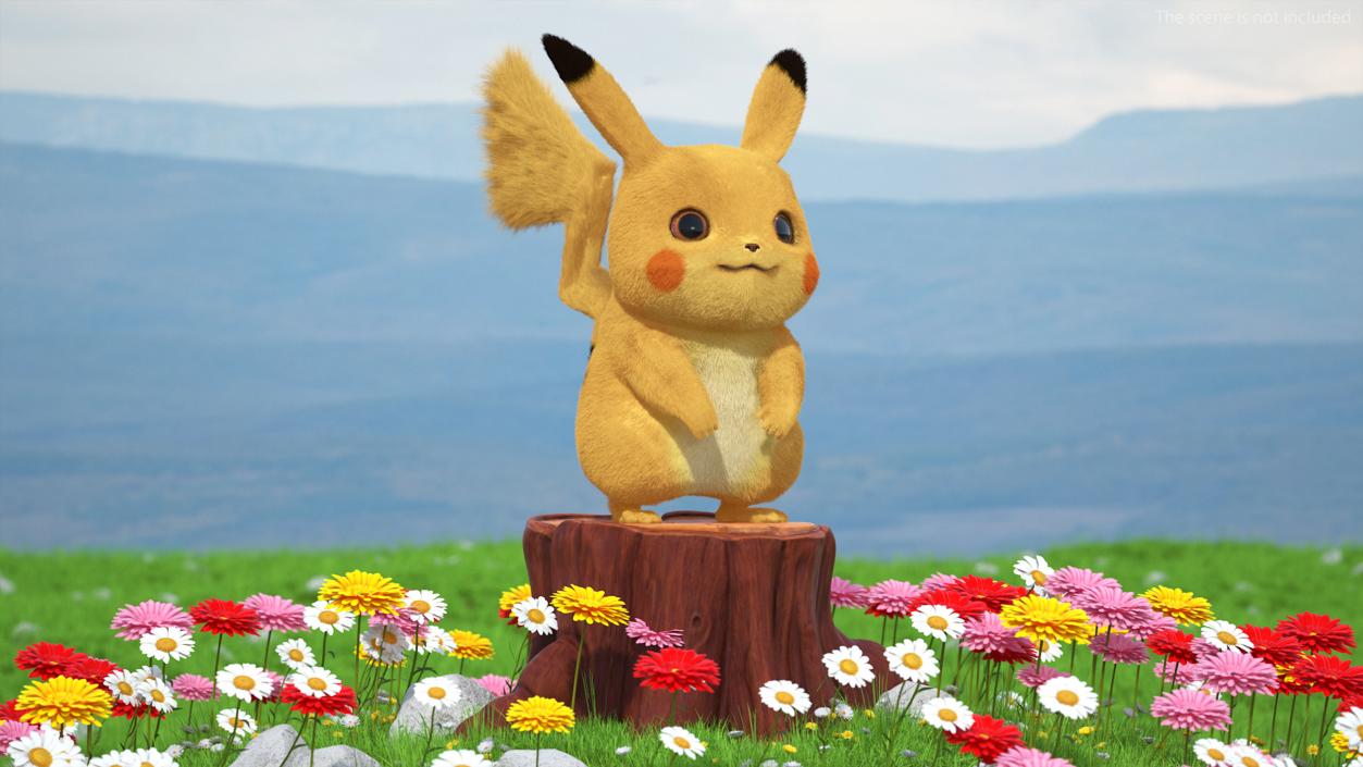 3D Pikachu Fur Rigged model