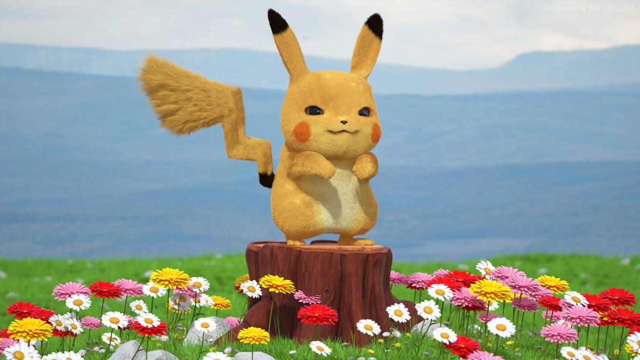 3D Pikachu Fur Rigged model