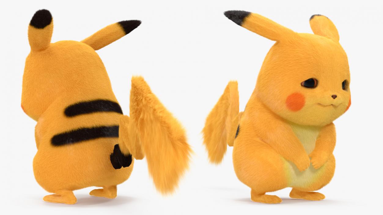 3D Pikachu Fur Rigged model