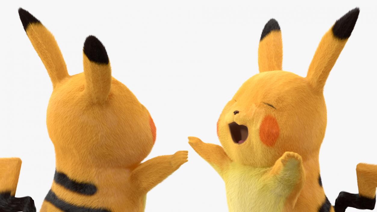 3D Pikachu Fur Rigged model