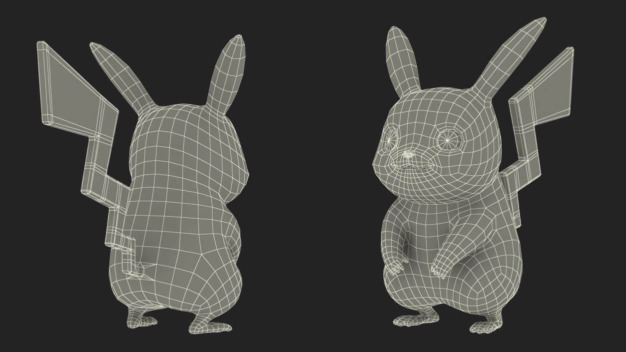 3D Pikachu Fur Rigged model