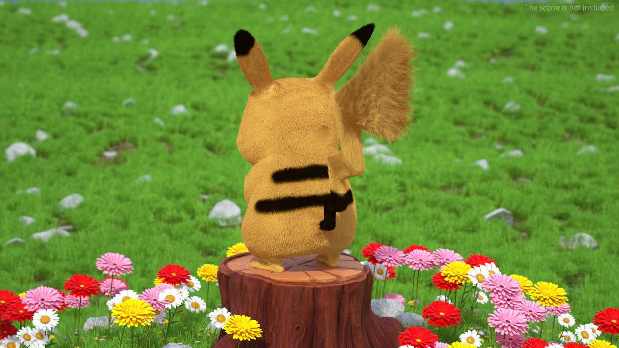 3D Pikachu Fur Rigged model