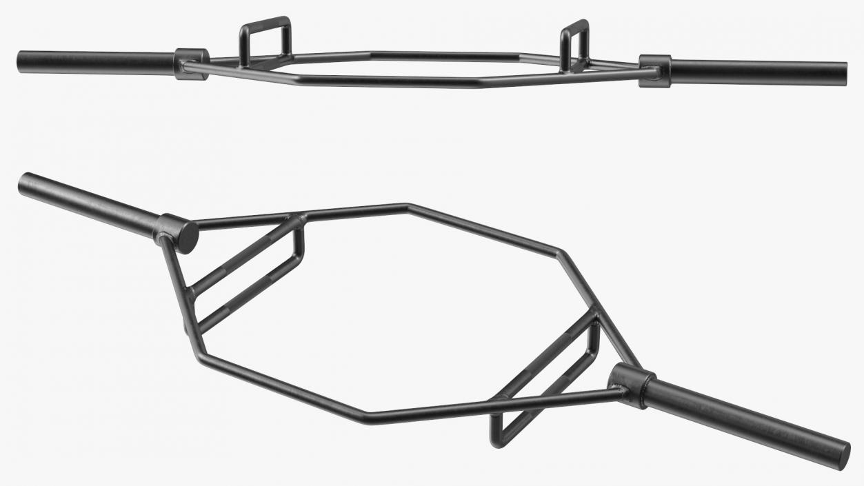 3D Olympic Hex Trap Bar Black