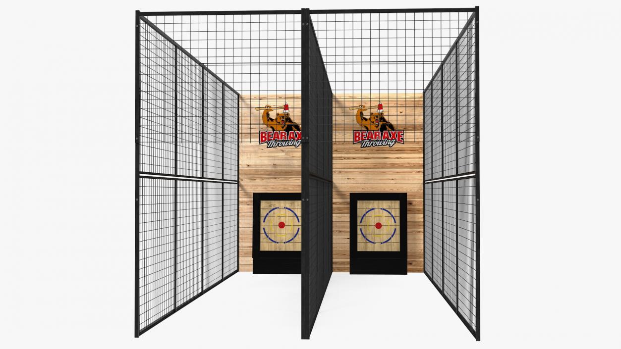 3D Bear Axe Throwing Range model