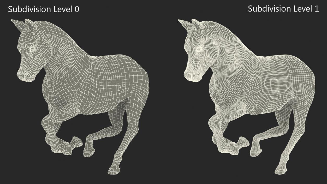 3D model Galloping Shetland Pony 2