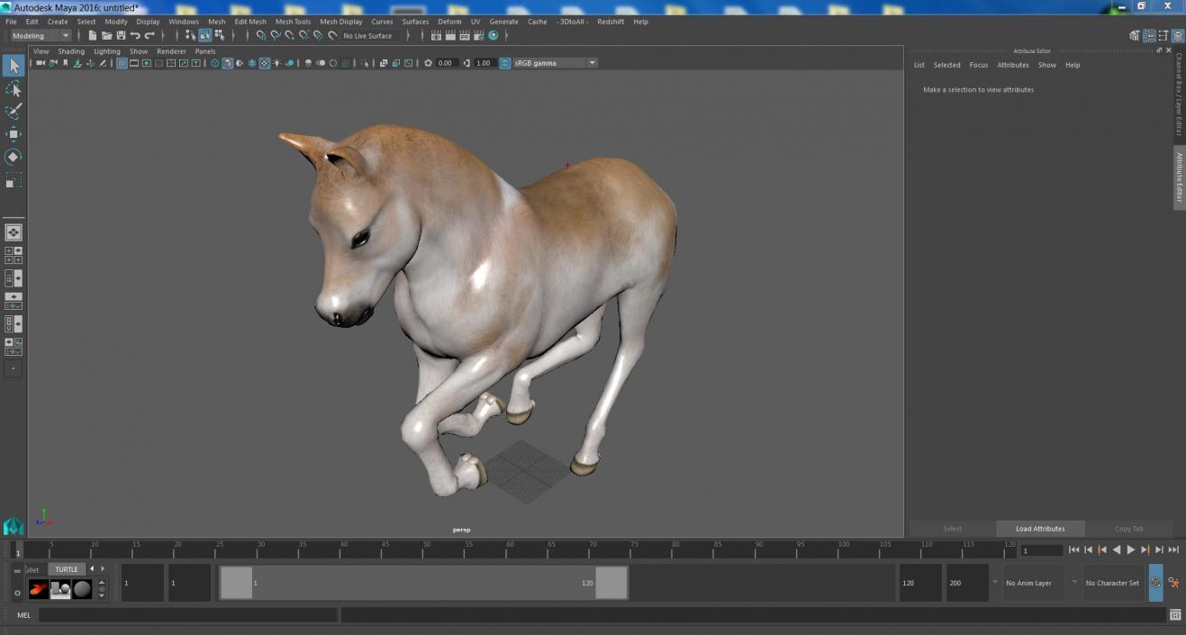 3D model Galloping Shetland Pony 2