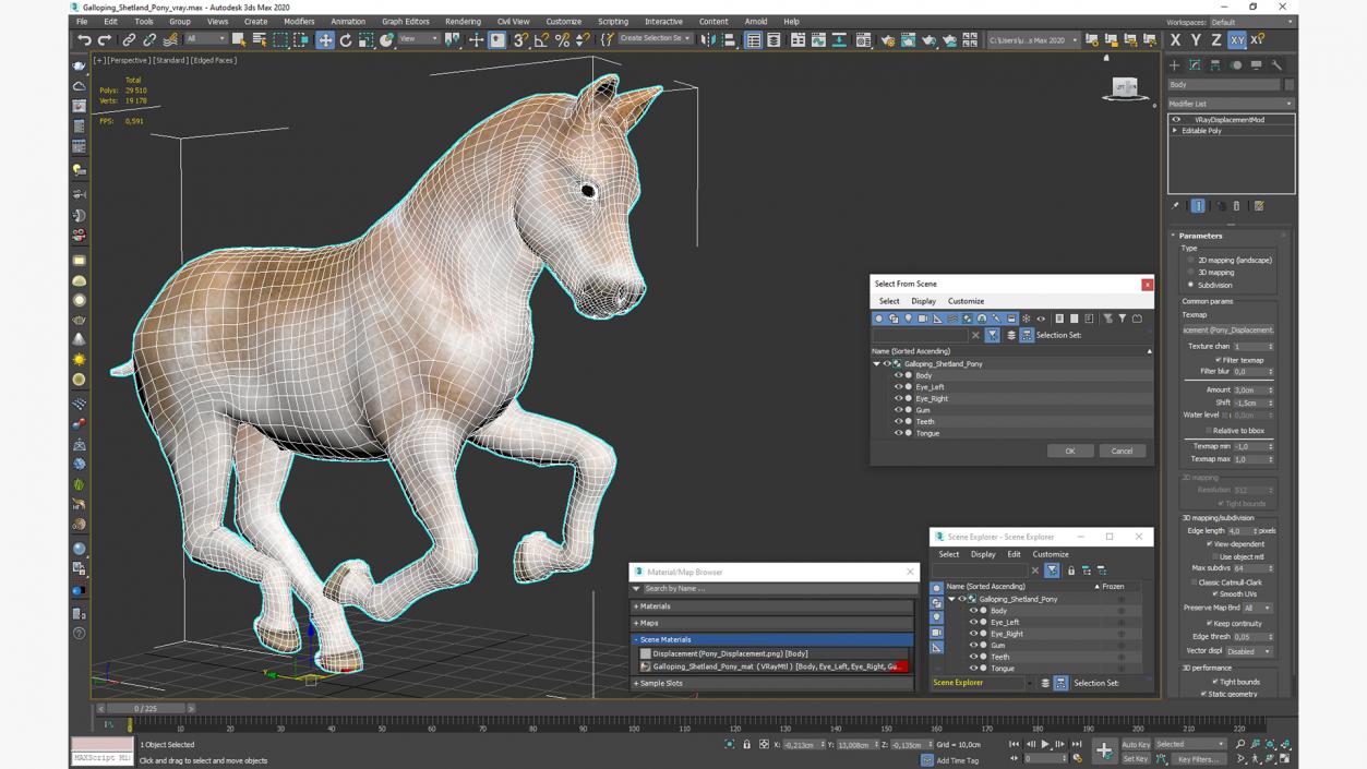 3D model Galloping Shetland Pony 2