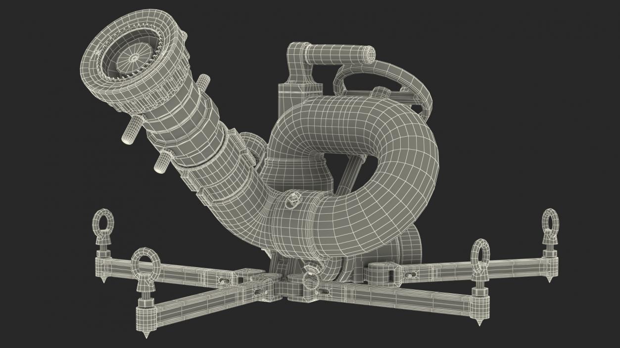 Portable Firefighting Monitor 3D model