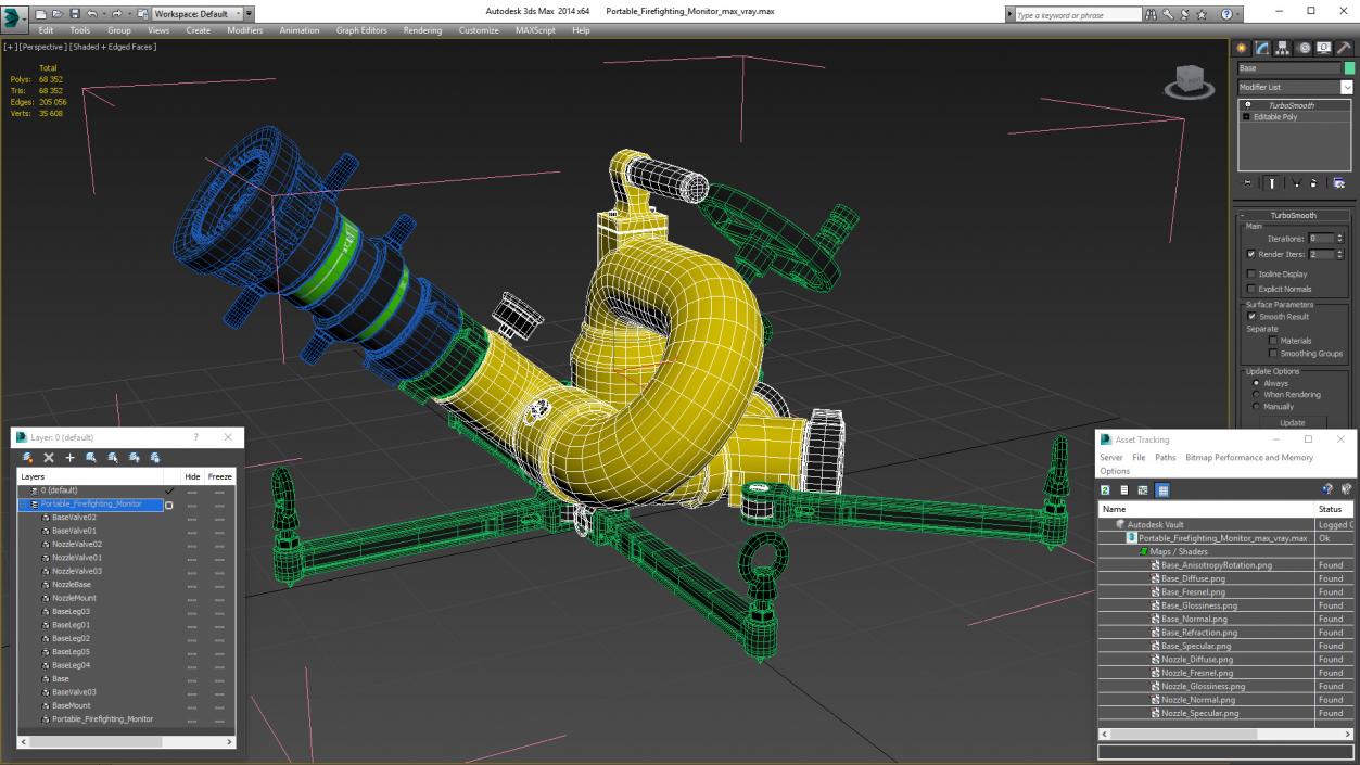 Portable Firefighting Monitor 3D model