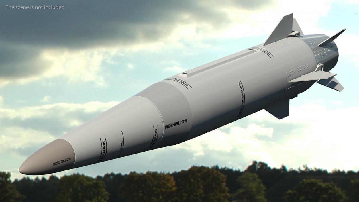 3D model Kinzhal Kh-47M2 Nuclear Capable Hypersonic Missile