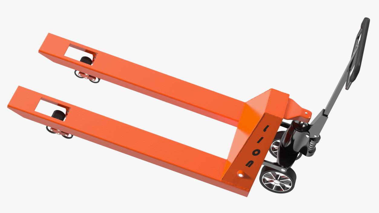 3D Lion Premium Hand Pallet Truck with Boxes Rigged model