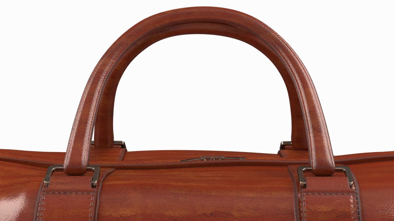 Leather Travel Bag Brown 3D model