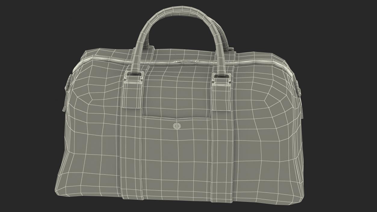 Leather Travel Bag Brown 3D model