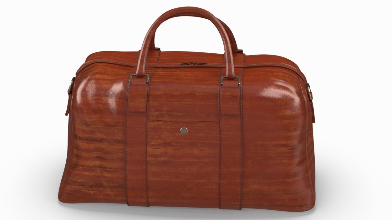 Leather Travel Bag Brown 3D model