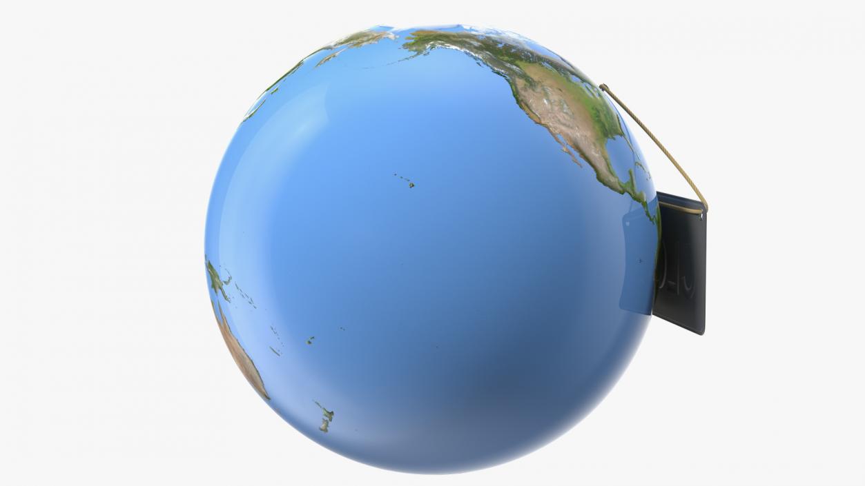 3D Earth Stylized with Sign Closed