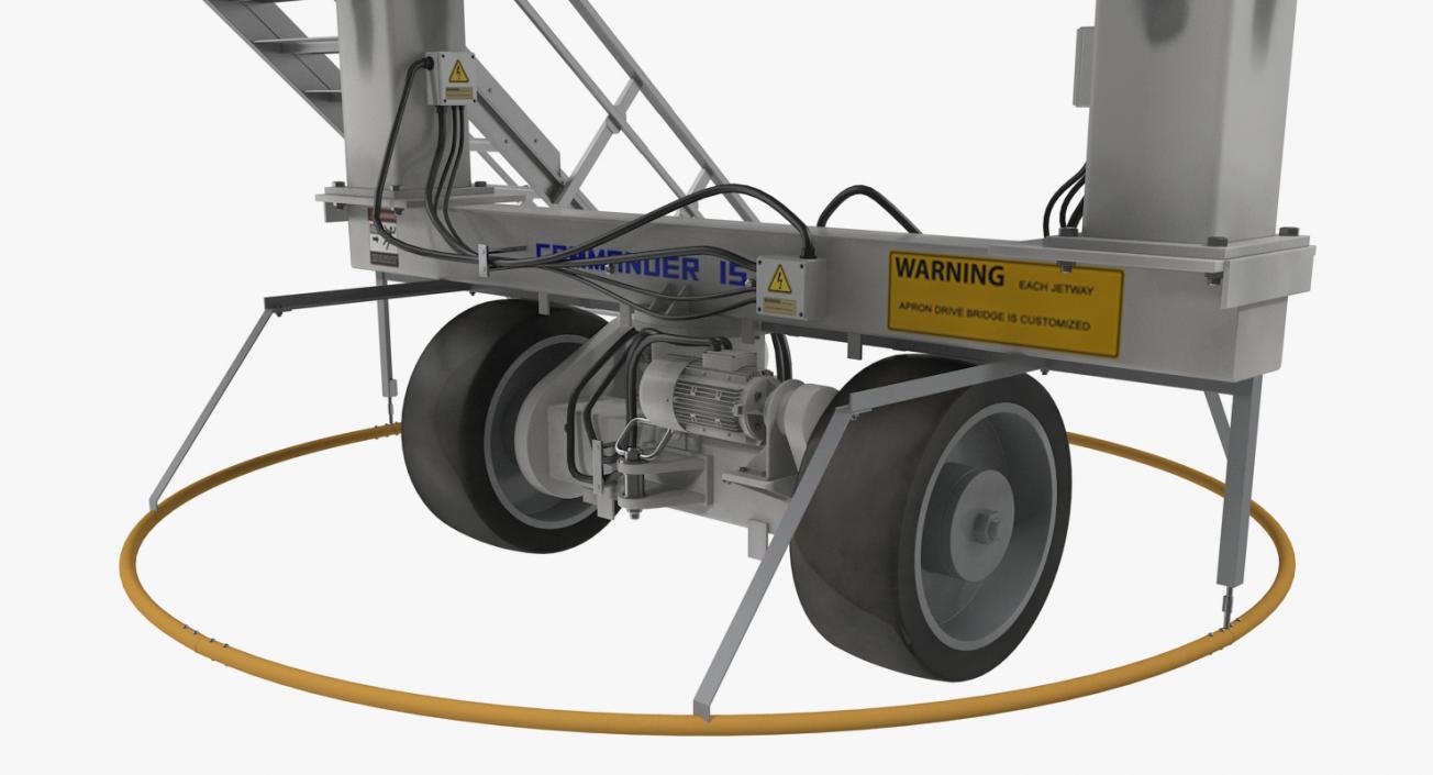 3D Passenger Boarding Bridge with Aircraft Rigged