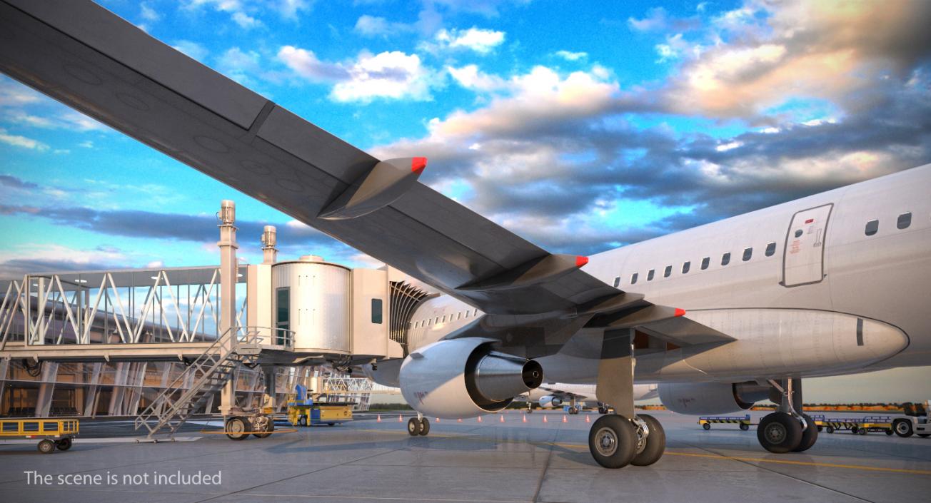 3D Passenger Boarding Bridge with Aircraft Rigged