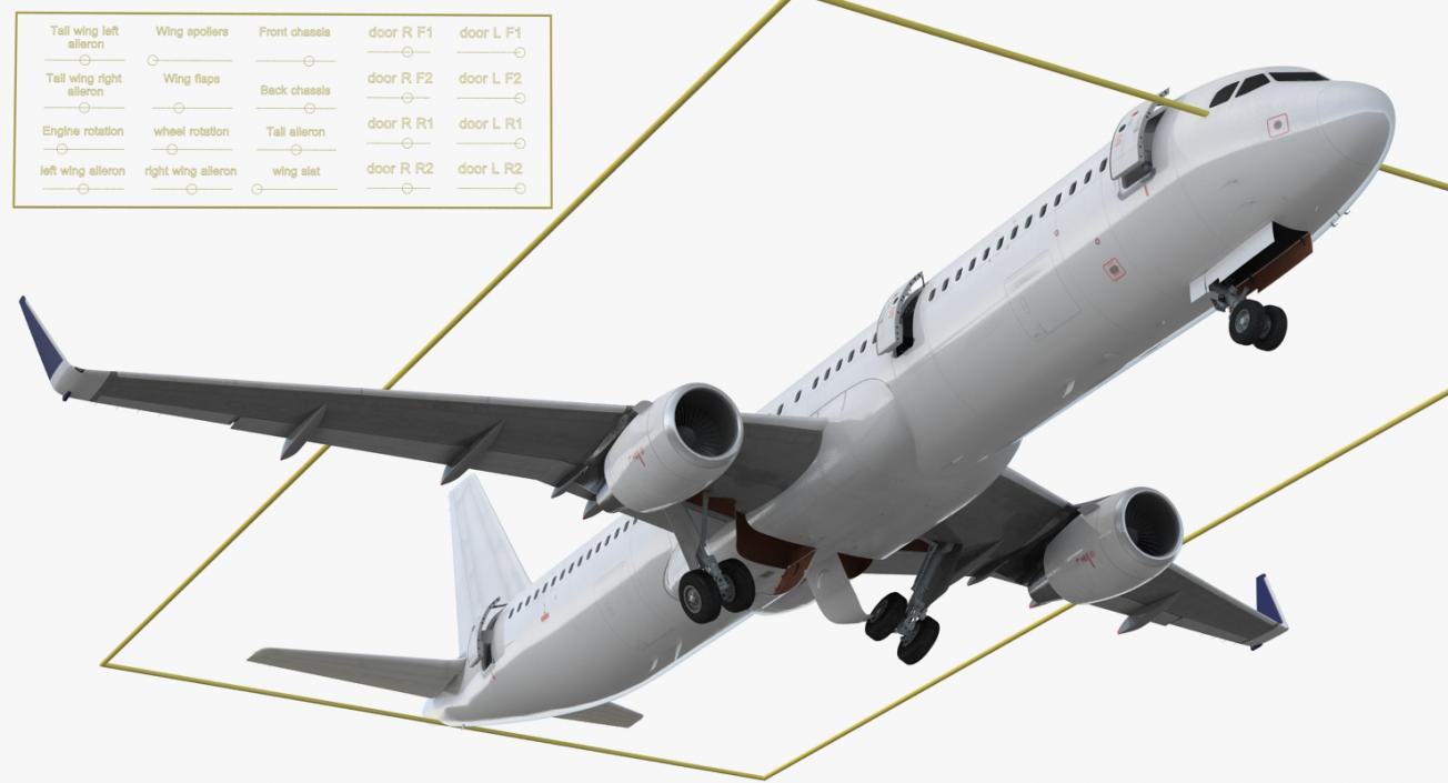 3D Passenger Boarding Bridge with Aircraft Rigged