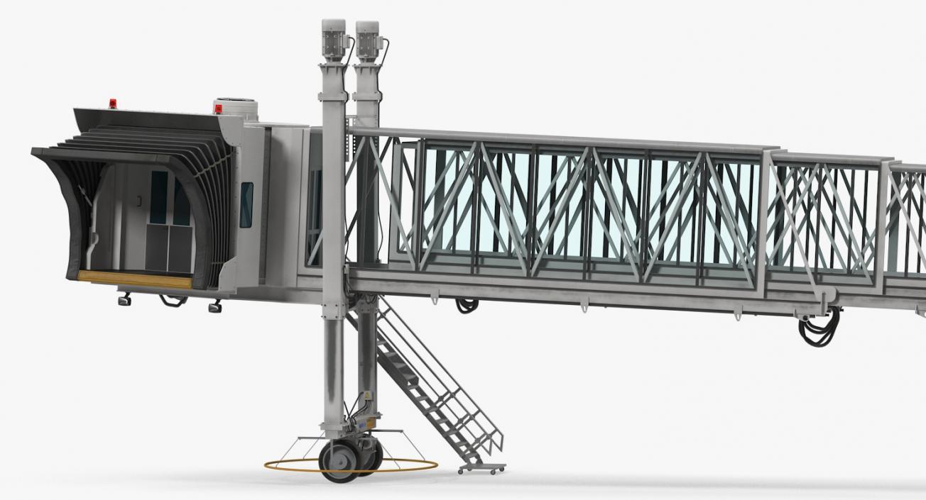 3D Passenger Boarding Bridge with Aircraft Rigged