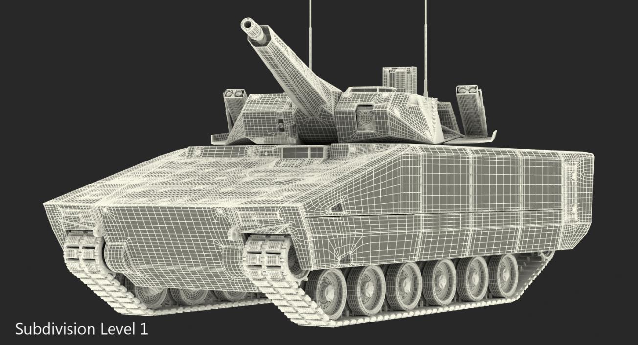 NextGen IFV Lynx KF41 Camo Dirty Rigged 3D model