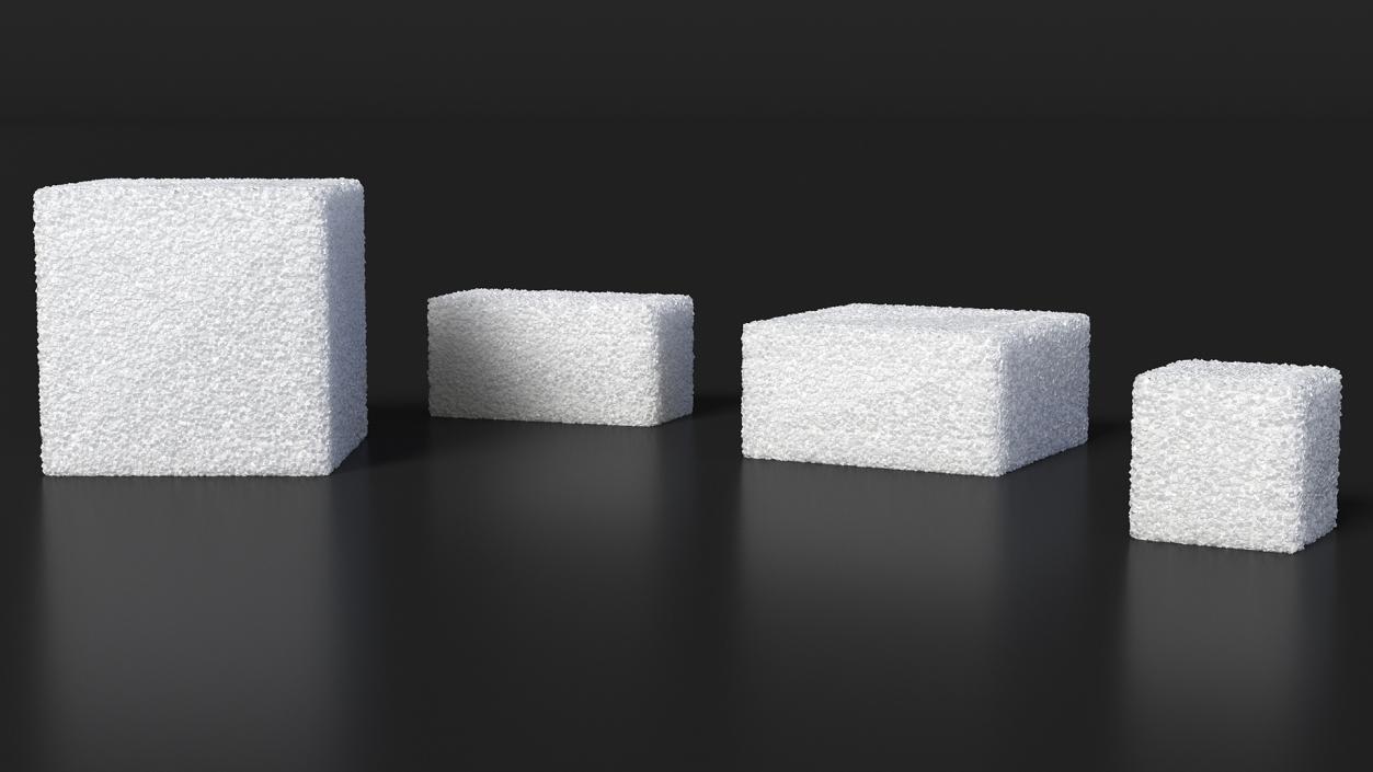 3D Cubic White Sugar Set