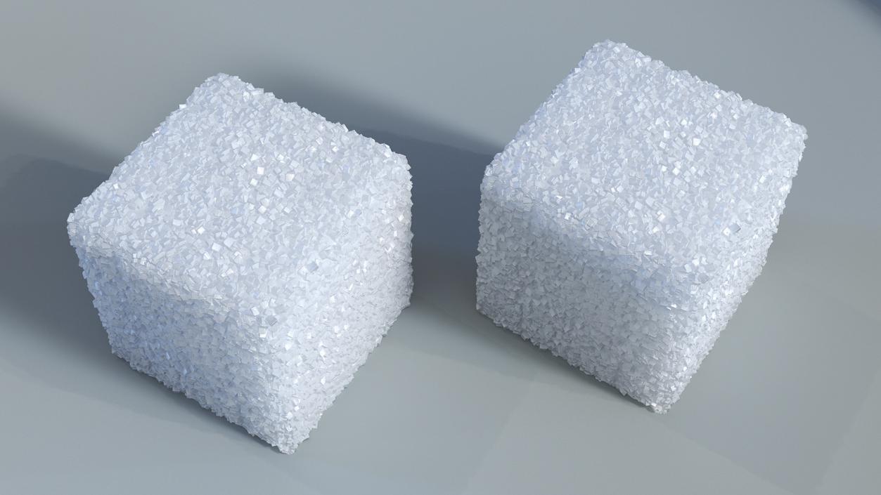 3D Cubic White Sugar Set