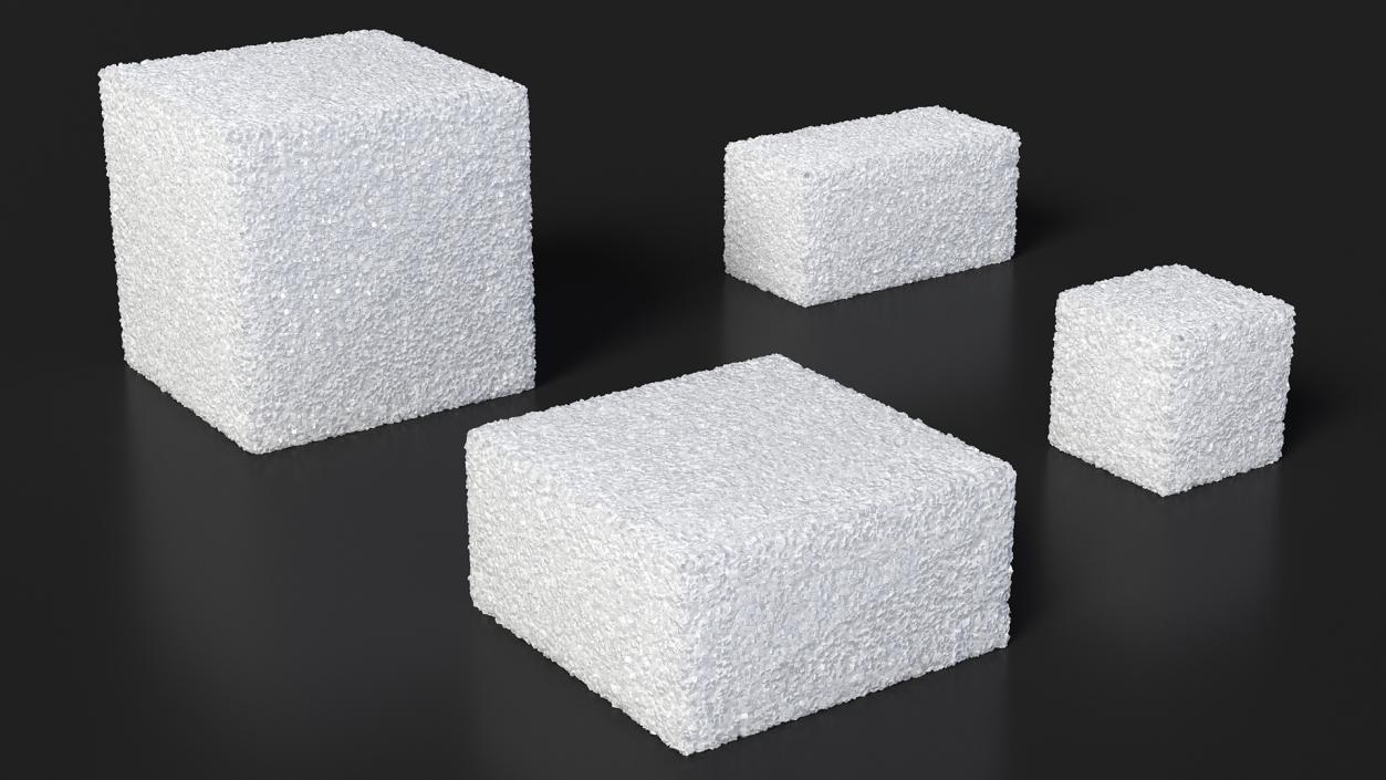 3D Cubic White Sugar Set