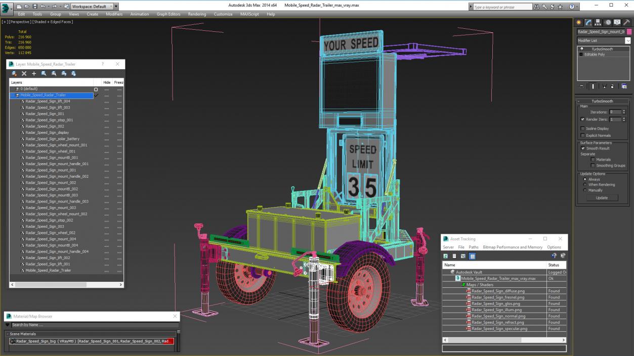 3D Mobile Speed Radar Trailer