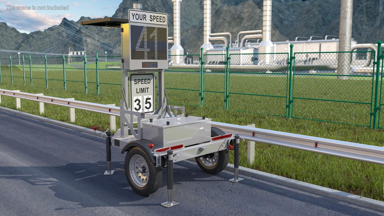 3D Mobile Speed Radar Trailer