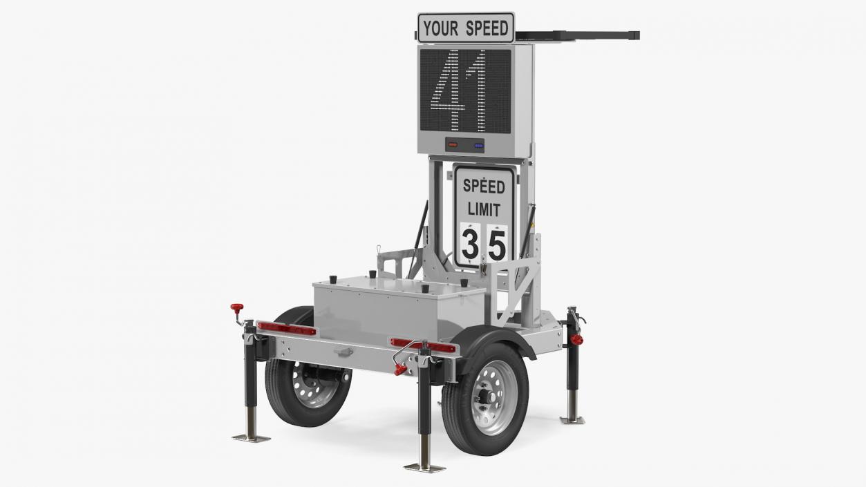 3D Mobile Speed Radar Trailer