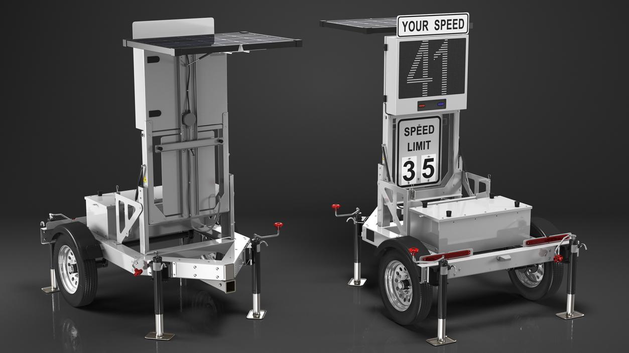 3D Mobile Speed Radar Trailer