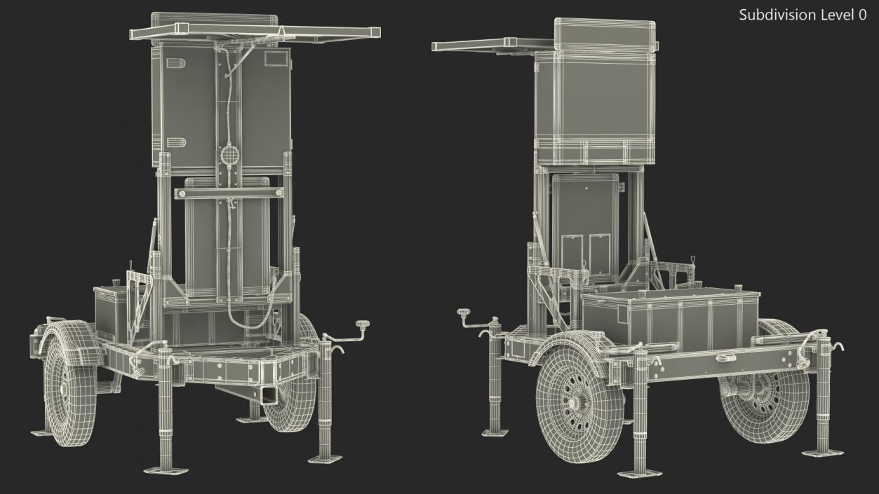 3D Mobile Speed Radar Trailer