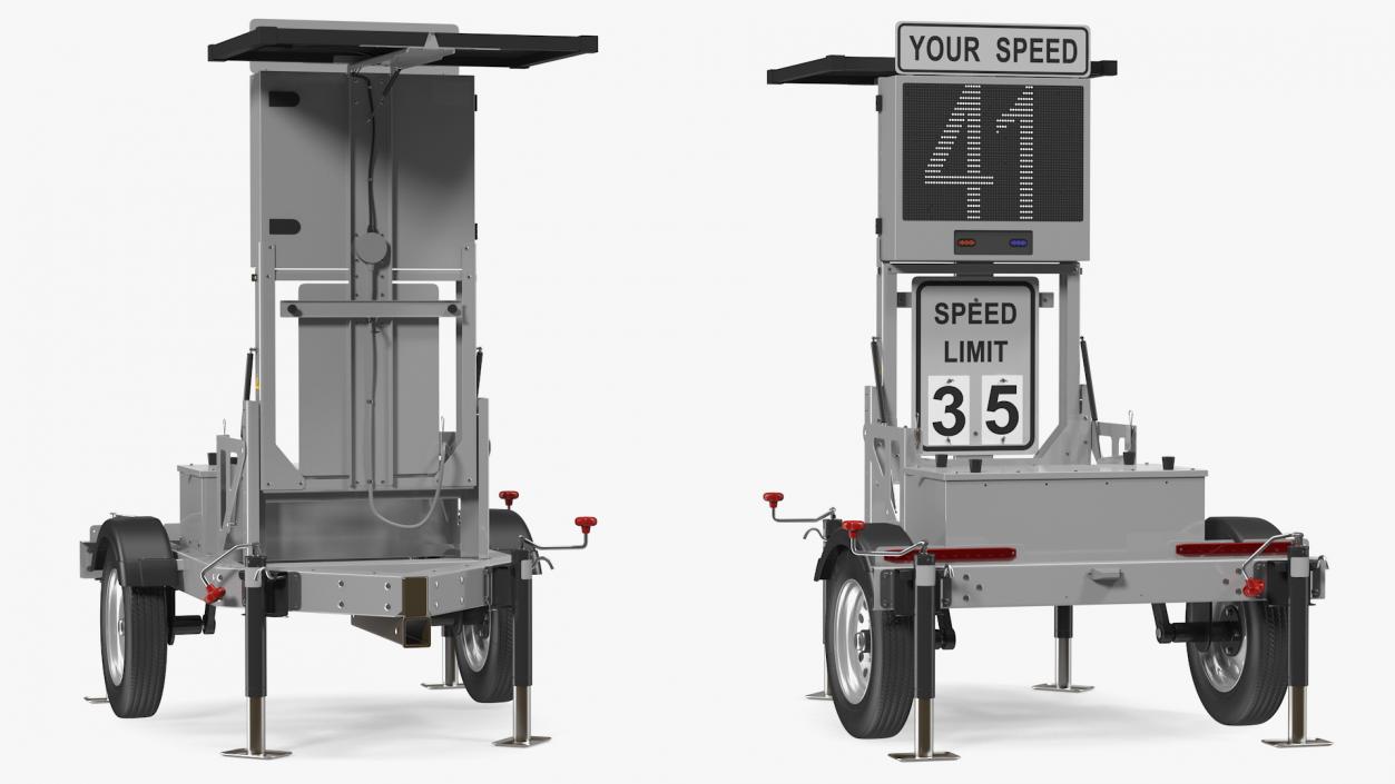 3D Mobile Speed Radar Trailer