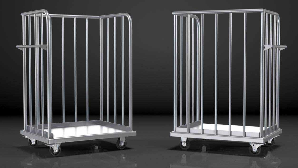 3D model Platform Trolleys Collection 2