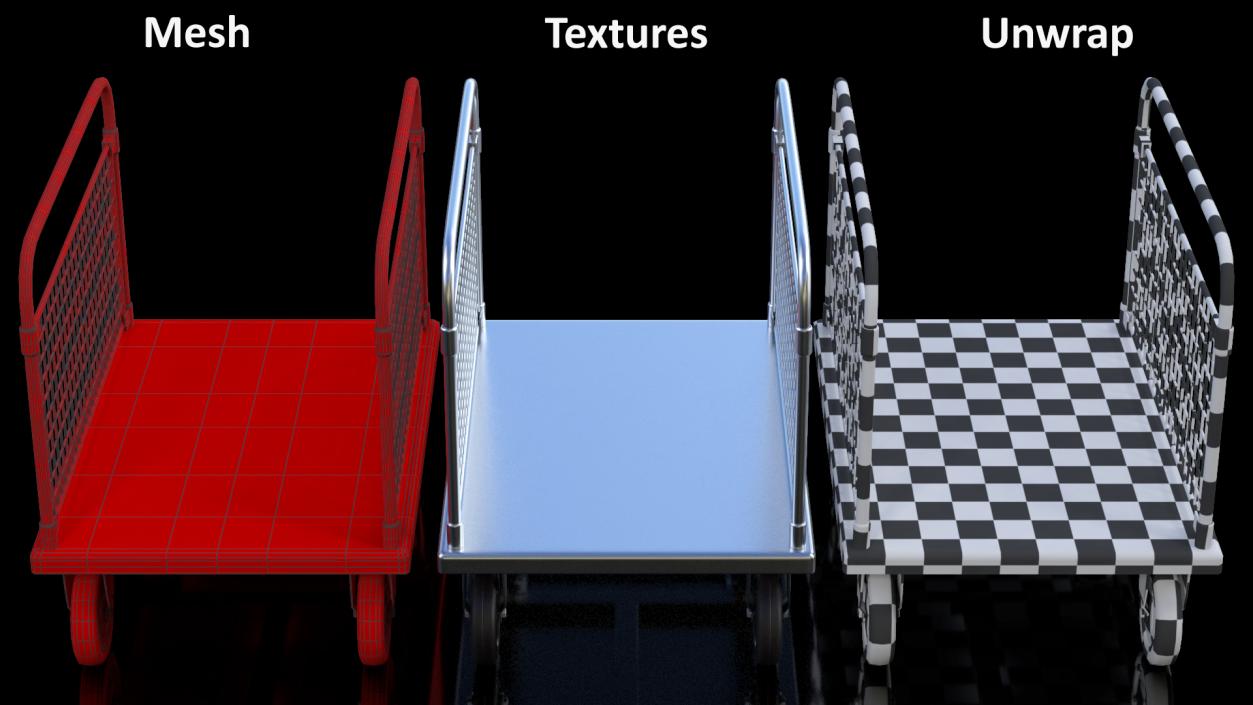 3D model Platform Trolleys Collection 2