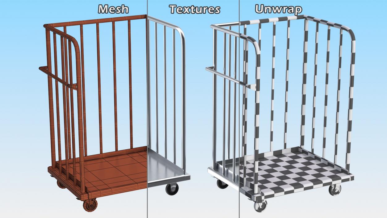 3D model Platform Trolleys Collection 2