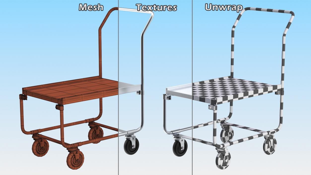 3D model Platform Trolleys Collection 2