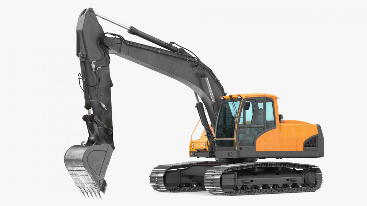 Hydraulic Tracked Medium Excavator 3D model