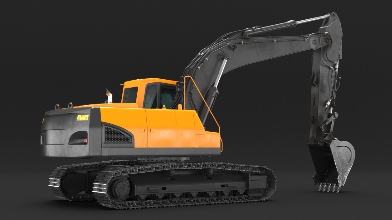 Hydraulic Tracked Medium Excavator 3D model